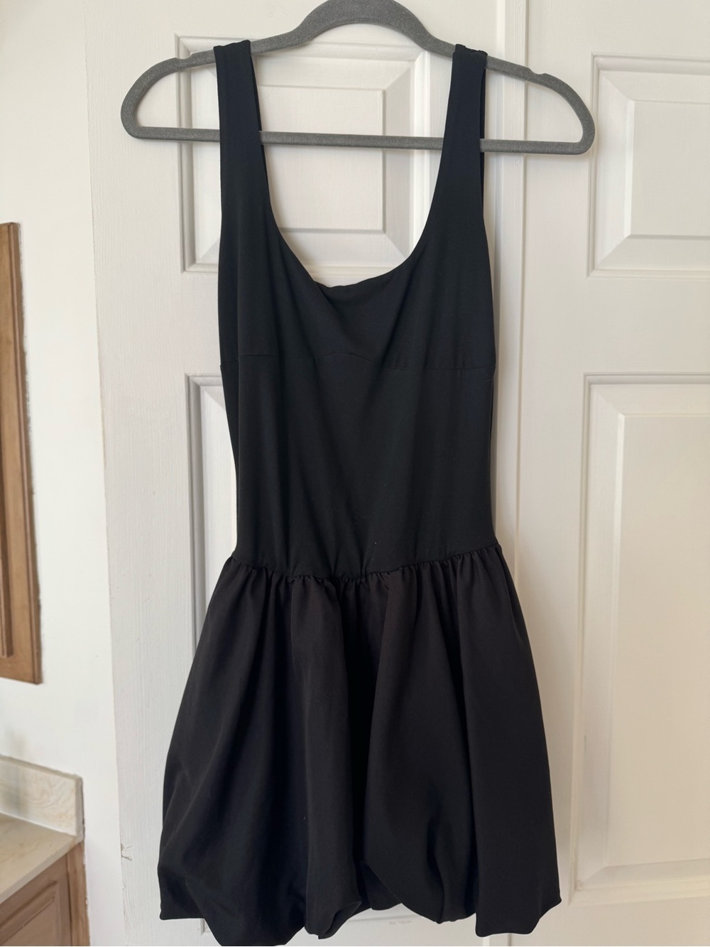 Black Sleeveless Scoop-Neck Dress